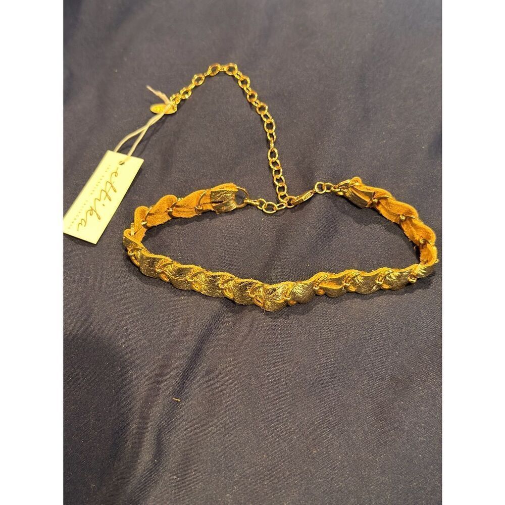 Ettika Gold Braided Choker Necklace